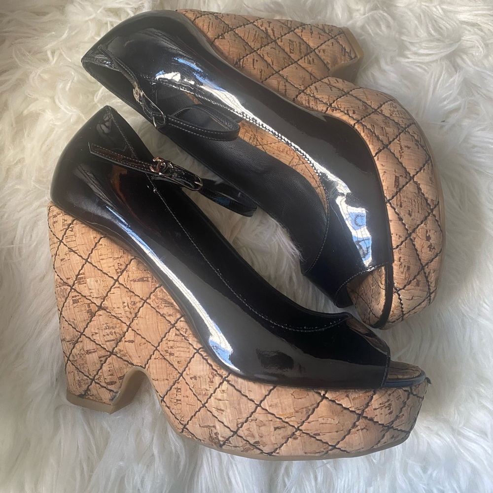 Chanel wedges sandals size can be 8 to 8.5